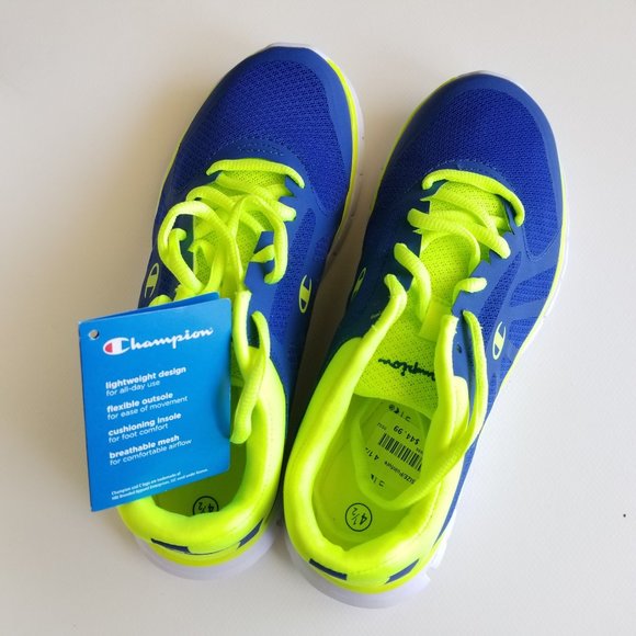 NEW Unisex Sneakers - blue lime - Picture 2 of 3